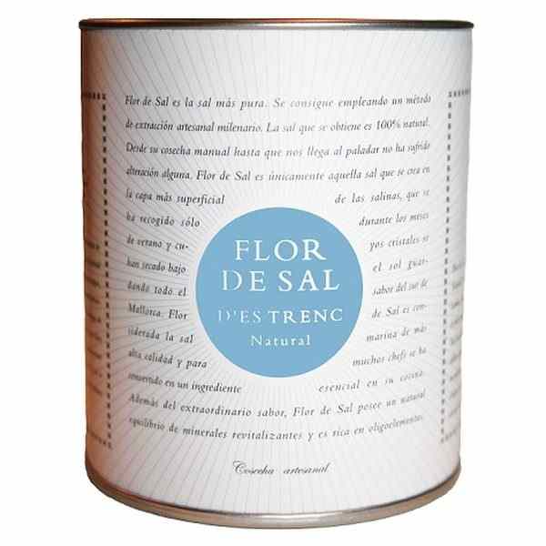 Can Gourmet - Feinkostgeschäft auf Mallorca; Feinkostgeschäft, Gourmet, Essig, Essige, Brände, Liköre, Hierbas, Gin, Öl, Trüffelöl, Olivenöl, Marmeladen, Mallorca, Flor de Sal dEs Trenc Natural - 180 Gramm Dose.