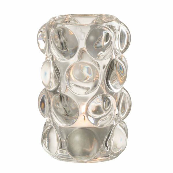 Teelicht Glas Bubbles